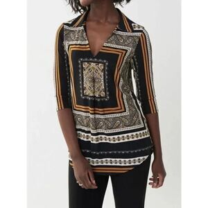 Joseph Ribkoff Artistic Paisley Blouse Women’s‎ Size 4